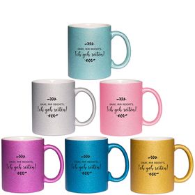 Mir reichts ich geh reiten -Glitzer Tasse, Kaffeebecher, bedruckt, Tasse Pferd