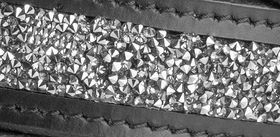 USG Ledergürtel Mosaik Schwarz - Silber