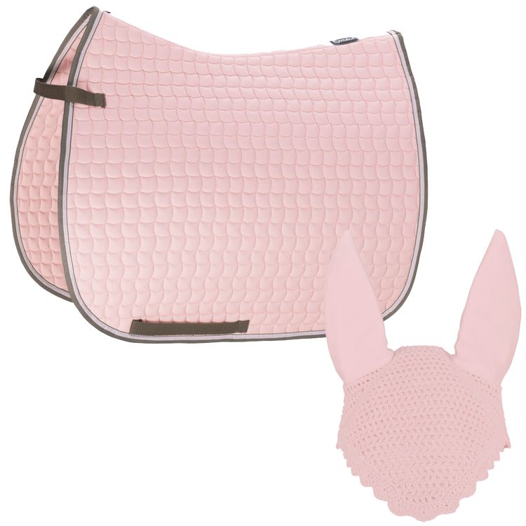 Set Eskadron Basic Cotton Schabracke mit Fliegenohren in powderrose