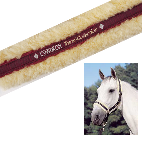 ESKADRON Lammfell-Halfter Trend Schiebeschnalle in bordeaux, Pony 2