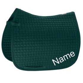 ESKADRON racinggreen Cotton Dressur-Schabracke mit individuellem Namen bestickt 