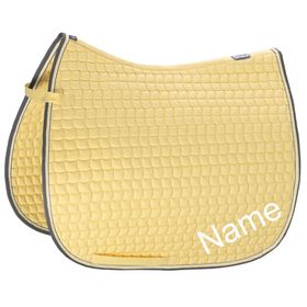ESKADRON banana Cotton Dressur-Schabracke mit individuellem Namen bestickt 