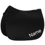 ESKADRON schwarz Cotton Dressur-Schabracke mit individuellem Namen bestickt