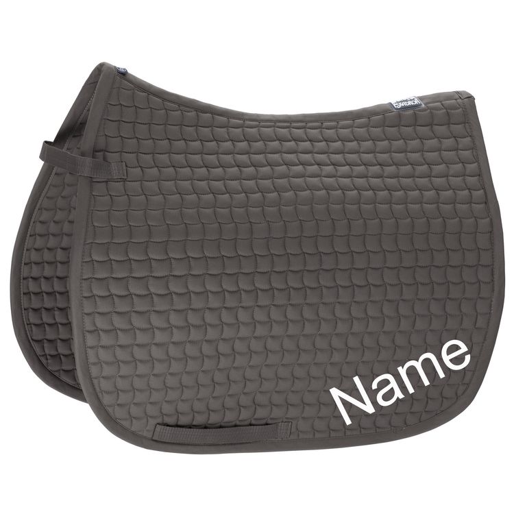 ESKADRON Grey Cotton Dressur-Schabracke mit individuellem Namen bestickt 