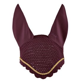 Eskadron Fliegenohren blackberry mit goldfarbener Kordel, Warmblut & Pony - NEU