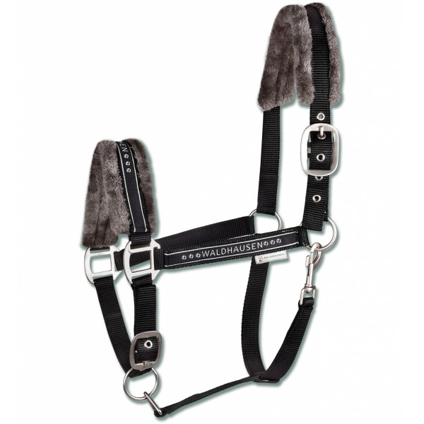 Waldhausen Fauxfur Halfter Elegant in schwarz