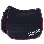 ESKADRON navy/red Cotton Pony Dressur-Schabracke mit individuellem Namen bestickt 