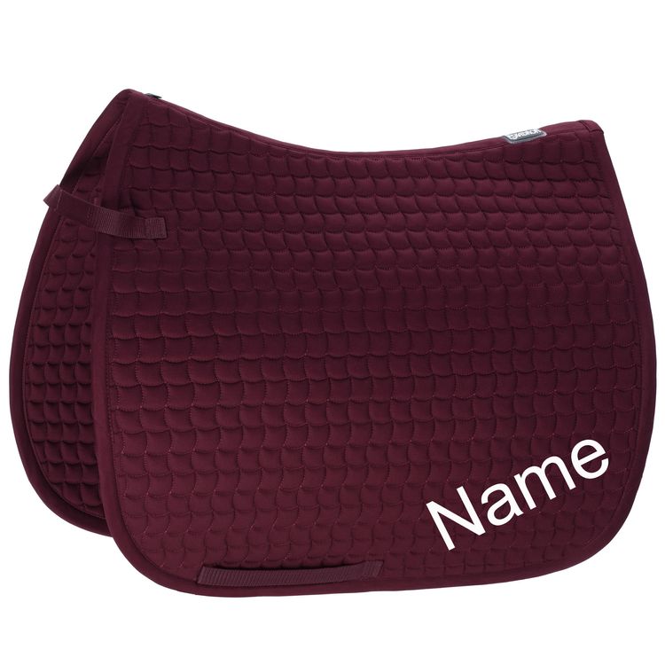 ESKADRON blackberry Cotton Pony Dressur-Schabracke mit individuellem Namen bestickt 