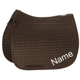 ESKADRON darkbrown Cotton Dressur-Schabracke mit individuellem Namen bestickt 