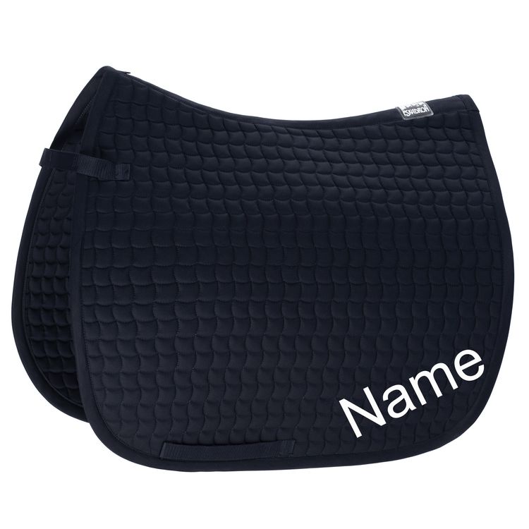 ESKADRON nightblue Cotton Dressur-Schabracke mit individuellem Namen bestickt 