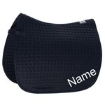 ESKADRON nightblue Cotton Dressur-Schabracke mit individuellem Namen bestickt 