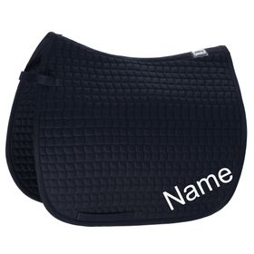 ESKADRON nightblue Cotton Dressur-Schabracke mit individuellem Namen bestickt 