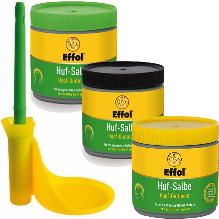 Effol Huf Salbe gelb, grün und schwarz inkl. Pinselfix