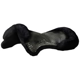 Acavallo Gel Pad vorne erhöht Schaffellunterseite - schwarz , onesize AC151