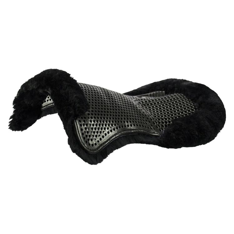 Acavallo Gel Pad hinten erhöht Schaffellunterseit - schwarz, onesize - AC152