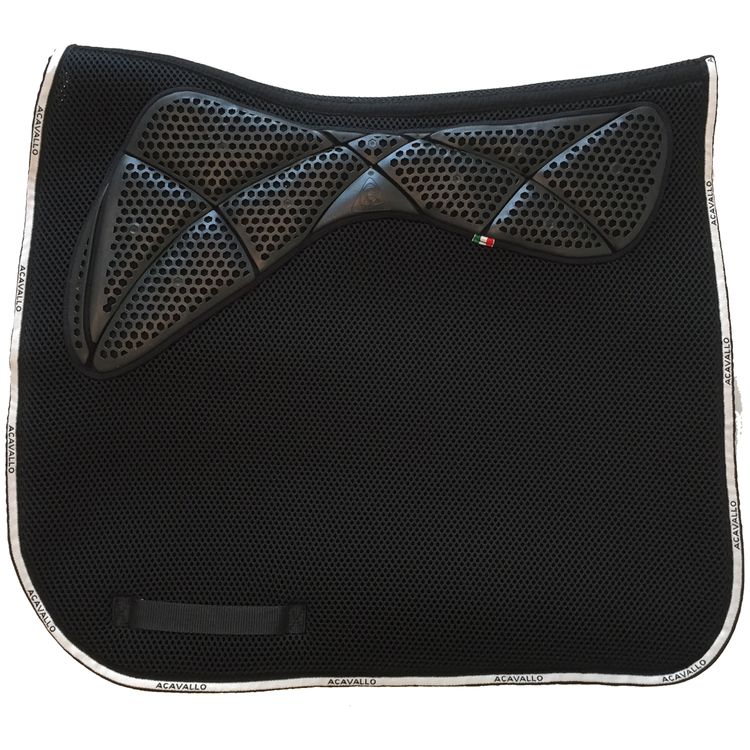 Acavallo 3D Spacer Memory Foam & AC Grip Schabracke Dressage in schwarz- AC249