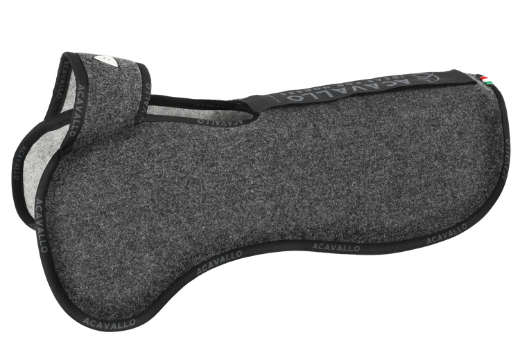 Acavallo Widerristfreies Konfigurations-Taschenpad doppelseitig Filz - hinten erhöht - charcoal/grey AC836