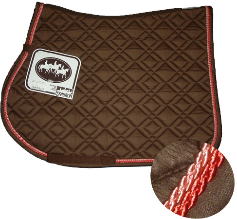 ESKADRON Brillant Schabracke choco, 2fach Kordel rosa/himbeere