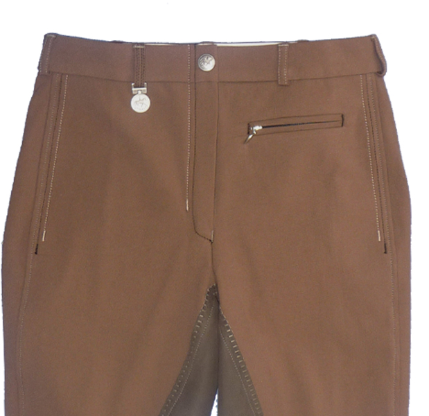 Pikeur Kinder Reithose Lugana II Kontrast in bronze/negro Gr. 152