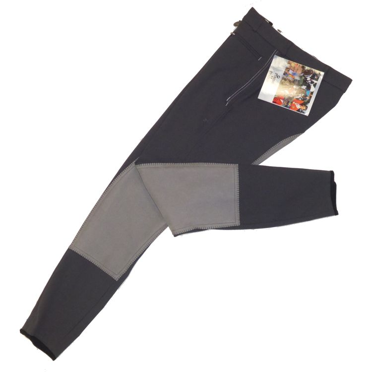 Pikeur Kinder Reithose Lugana II Kontrast in dark shadow / platingrau, Gr. 140