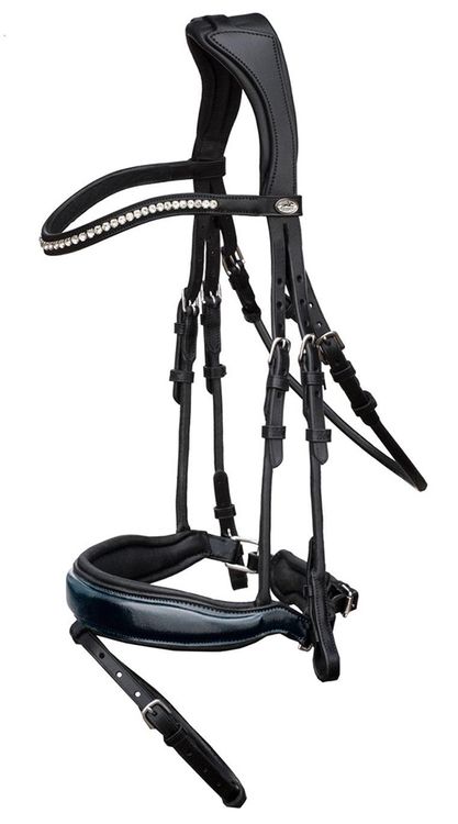 Schockemöhle Sports Trense Malibu in black/patent/silver
