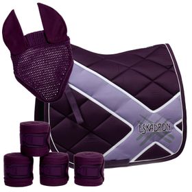 Eskadron SET Bicross Dressur Schabracke inkl Bandagen & Haube in lilac 