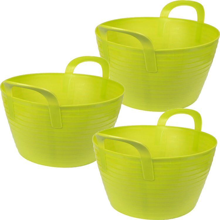 3er Pack flexibler Trog FlexBag 12l Fassungsvermögenin grün
