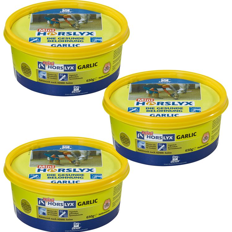 Derby Leckmasse Horslyx Garlic - 3er Pack a 650g