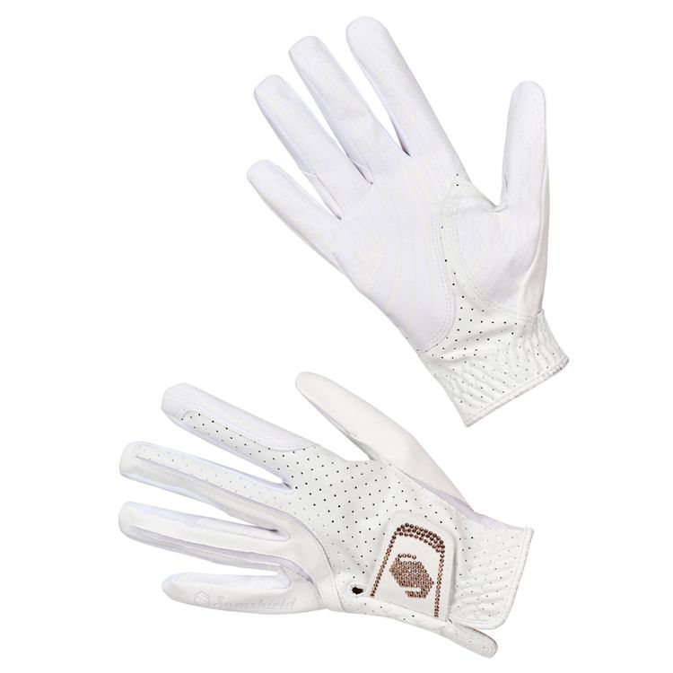 Samshield Reithandschuh V-Skin Swarovski in white-rosegold