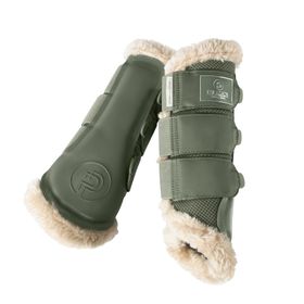 Eskadron Platinum Gamaschen Mesh Fauxfur in ashgreen