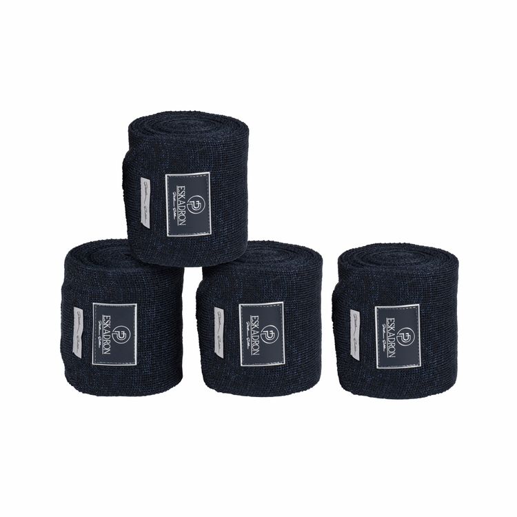Eskadron Platinum Wollbandagen Acrylic Lurex in navy