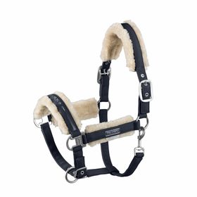 Eskadron Platinum Halfter Doublepin Fauxfur in navy