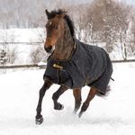 Bucas Irish Turnout Big Neck Decke 50g. in black-gold