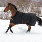 Bucas Irish Turnout Big Neck Decke 50g. in black-gold