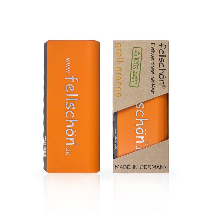 Fellschön Bürste in grell-orange 100% Recyclingmaterial