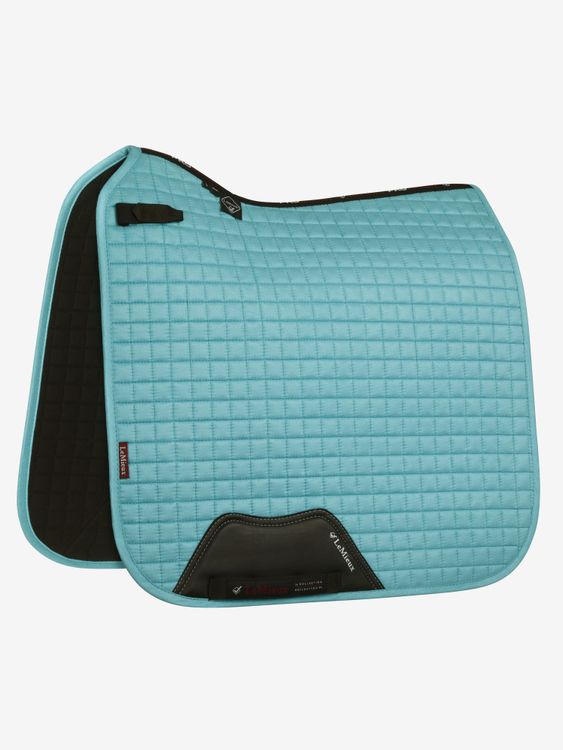 LeMieux Schabracke Dressage Luxury Square Suede in Azure