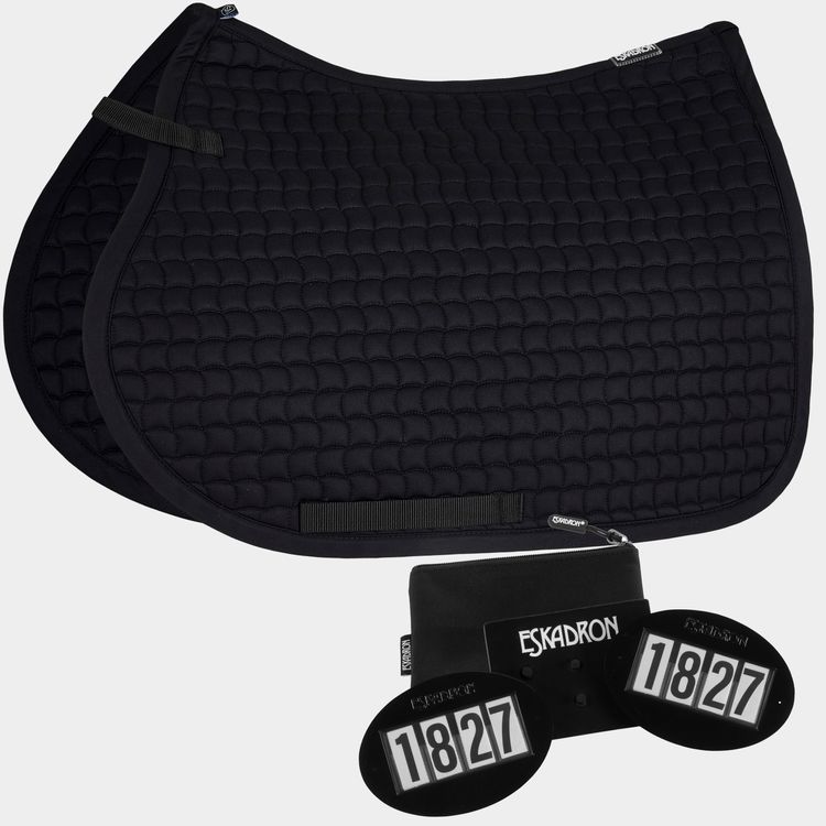 Set Eskadron Schabracke Cotton schwarz & Startnummern Set-Quick