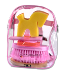 Waldhausen Putzset im Rucksack in Pink und Blau