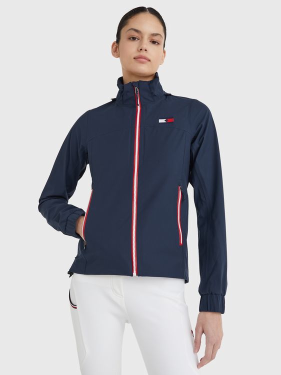 Tommy Hilfiger Damen Regenjacke Unicolor Performance DESERT SKY