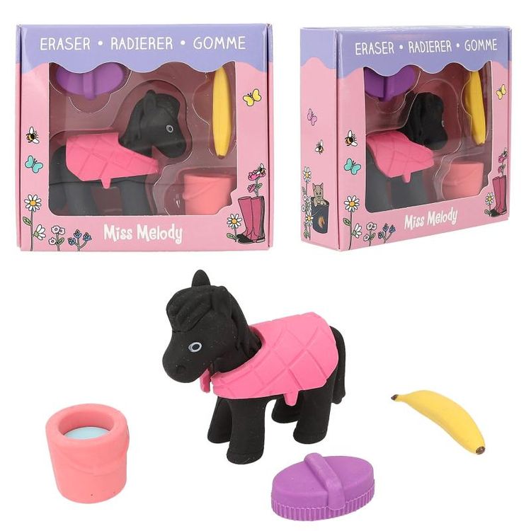 Miss Melody Radiergummi Set Rappe