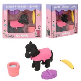 Miss Melody Radiergummi Set Rappe