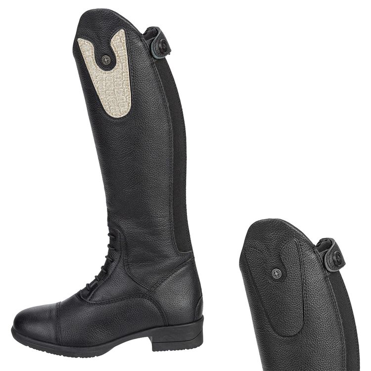 Südwind Stiefel Nova Kids Fun Leather in schwarz und croco silver glitter