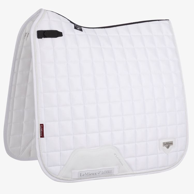 LeMieux Dressur Schabracke Loire Classic Satin Square in white