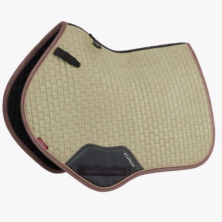 LeMieux Spring Schabracke Suede Close Contact Square in fern