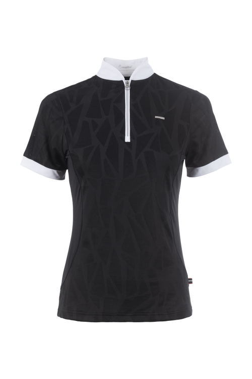 Cavallo Damen Turniershirt  CAVAL COMP JAQUARD HALFZIP in schwarz