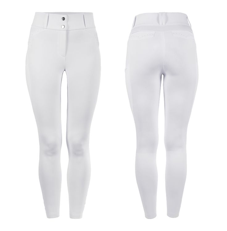 Cavallo Reitleggings CavalCandera Grip Mobile in weiß
