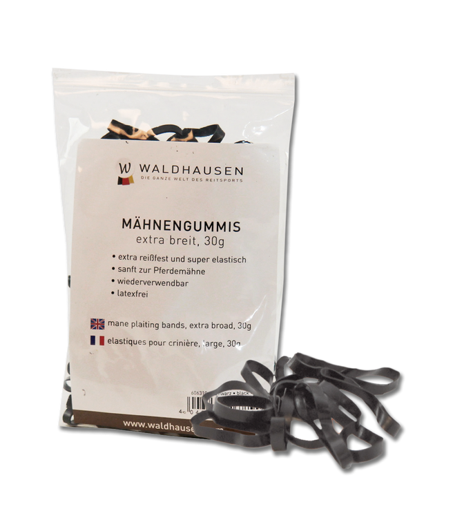 Mähnengummis extra breit, schwarz 30g