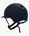 Equestro Reithelm Eclipse mit Strasssteinen und breitem Visier navy-silver