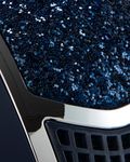 Equestro Reithelm Eclipse mit Strasssteinen und breitem Visier navy-silver