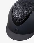 Equestro Reithelm Galaxy mit Strasssteinen und schmalem Visier black